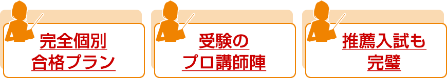 現役完全個別特訓コースのポイント